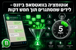 אוטומציה בוואטסאפ ביזנס – לידים שמסתגרים תוך חמש דקות