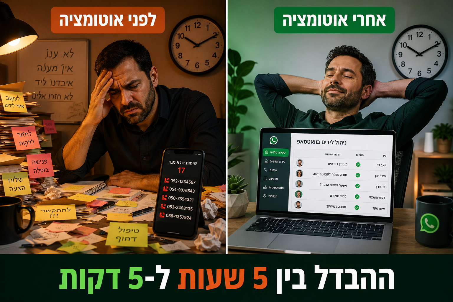 השוואת פלטפורמות אוטומציה לוואטסאפ ביזנס בישראל
