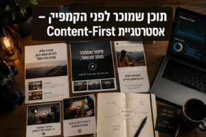 תוכן שמכר לפני שיצרת קמפיין – אסטרטגיית Content-First