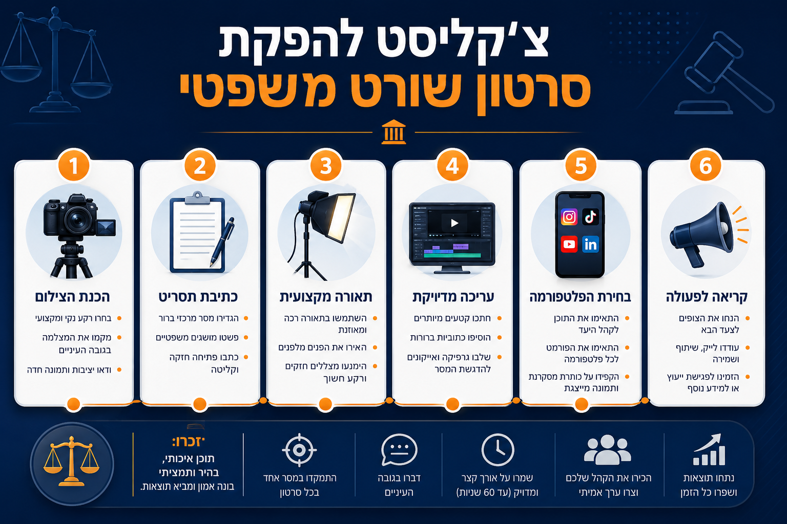 באיזה פלטפורמות כדאי להעלות סרטוני שורט משפטיים