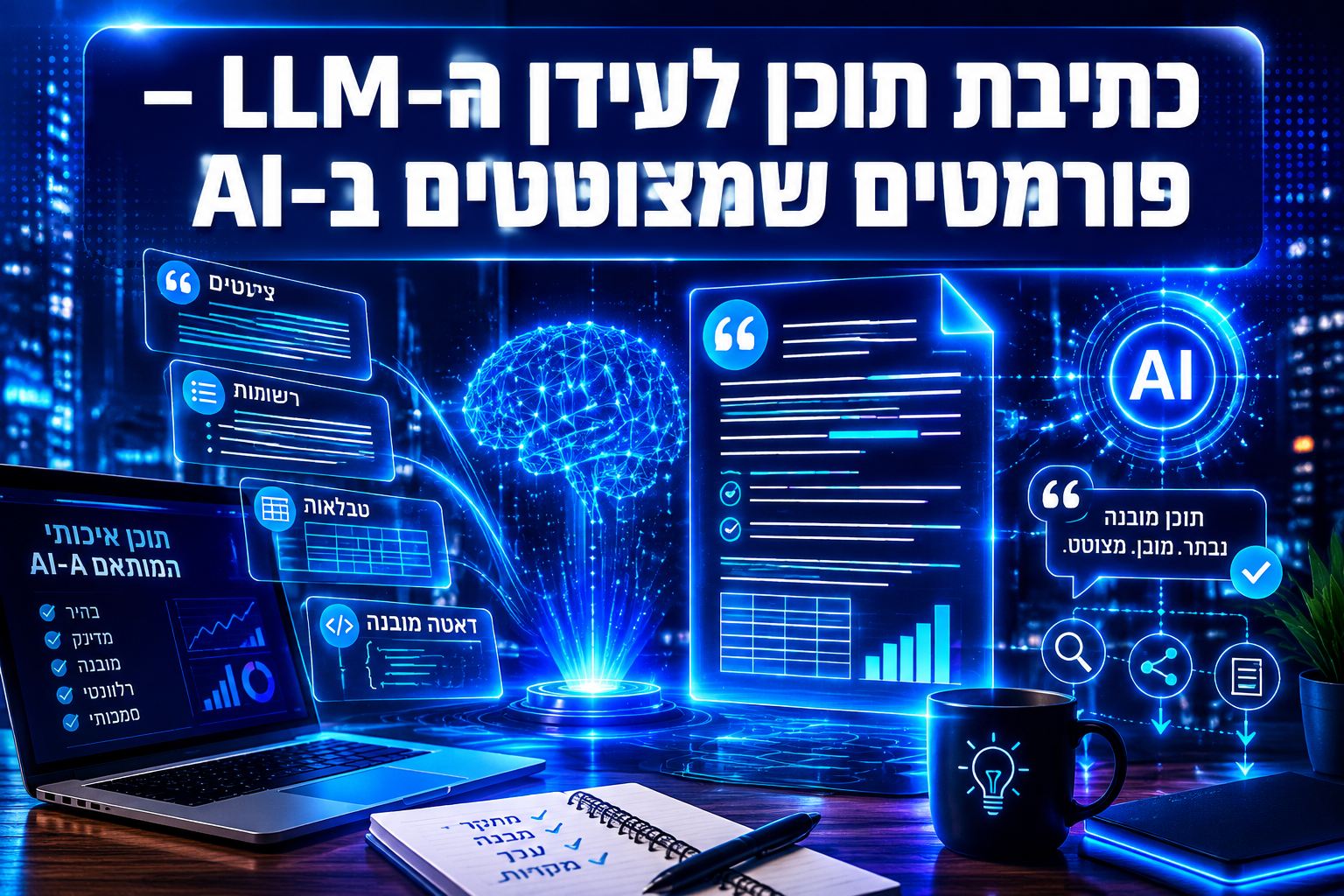 כתיבת תוכן לעידן ה-LLM – פורמטים שמצוטטים ב-AI