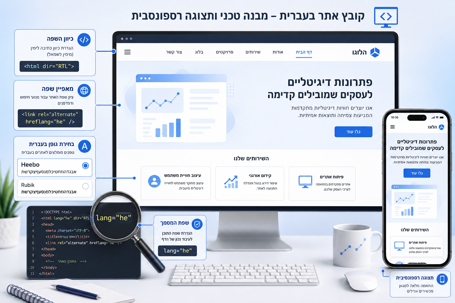מה ההבדל בין קידום אתר בעברית לקידום באנגלית