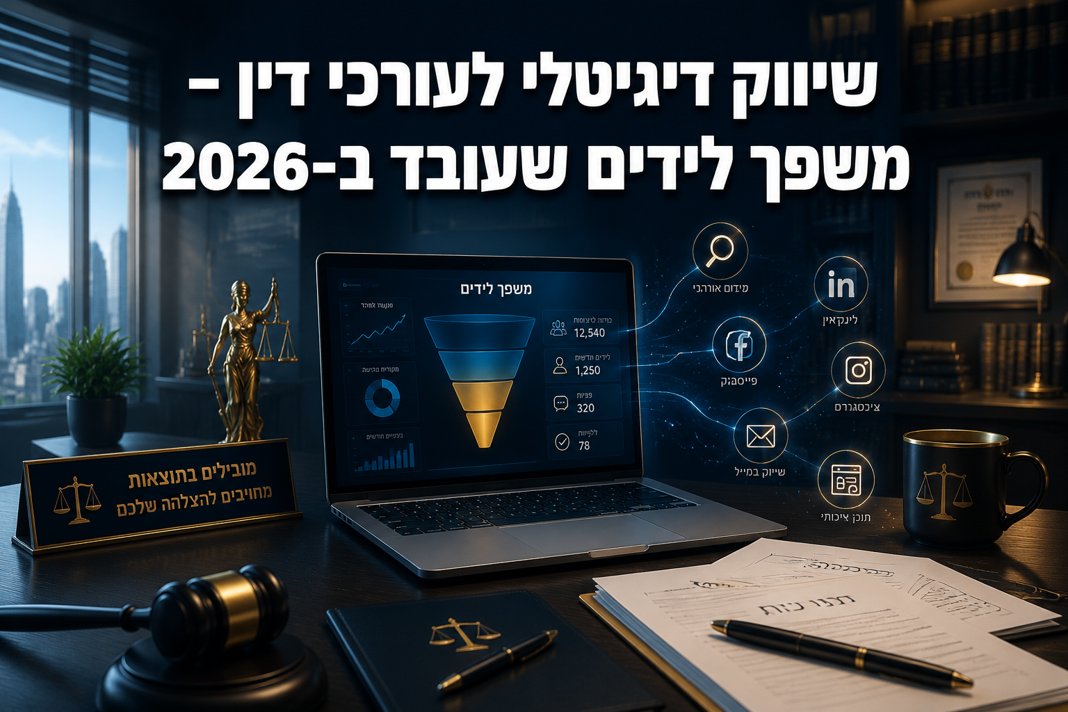 שיווק דיגיטלי לעורכי דין – משפך לידים שעובד ב-2026